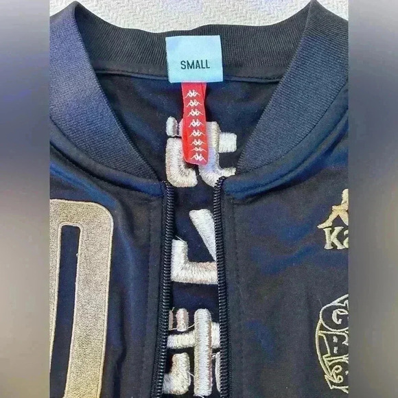 Vintage Y2K Kappa Gumball 3000 Black Gold Logo Track Jacket Small - Picture 4 of 9